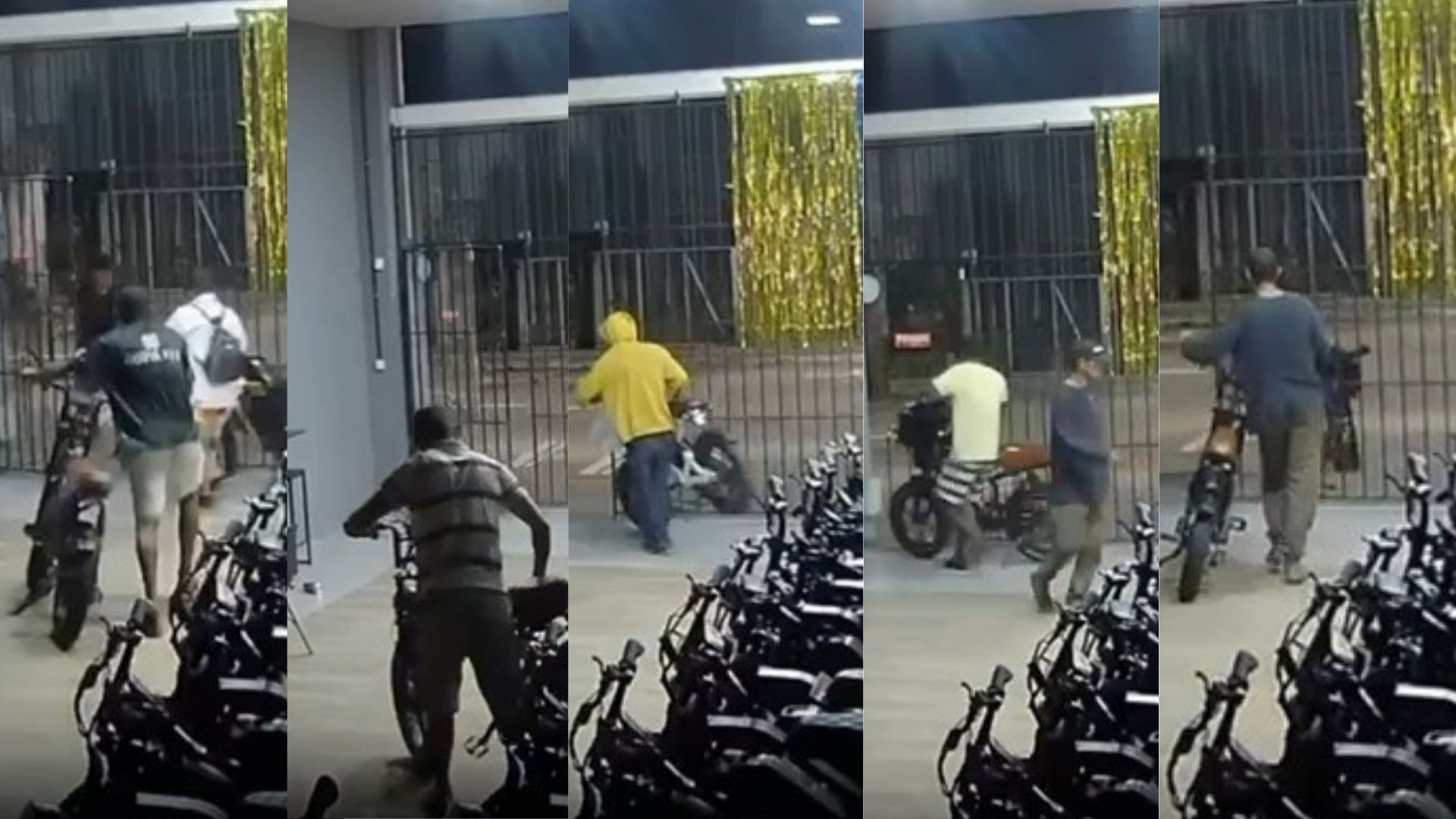 VÍDEO: Grupo invade loja, furta 13 bicicletas elétricas e deixa prejuízo de R$ 100 mil em Vila Velha