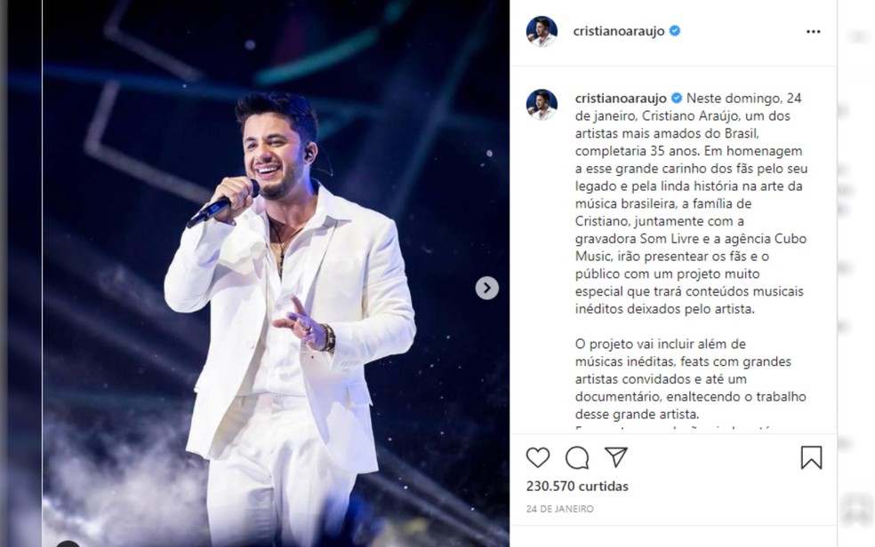 Rafael Vanucci relembra Cristiano Araújo três meses após morte do cantor:  Hoje é dia de saudade - Entretenimento - R7 Pop