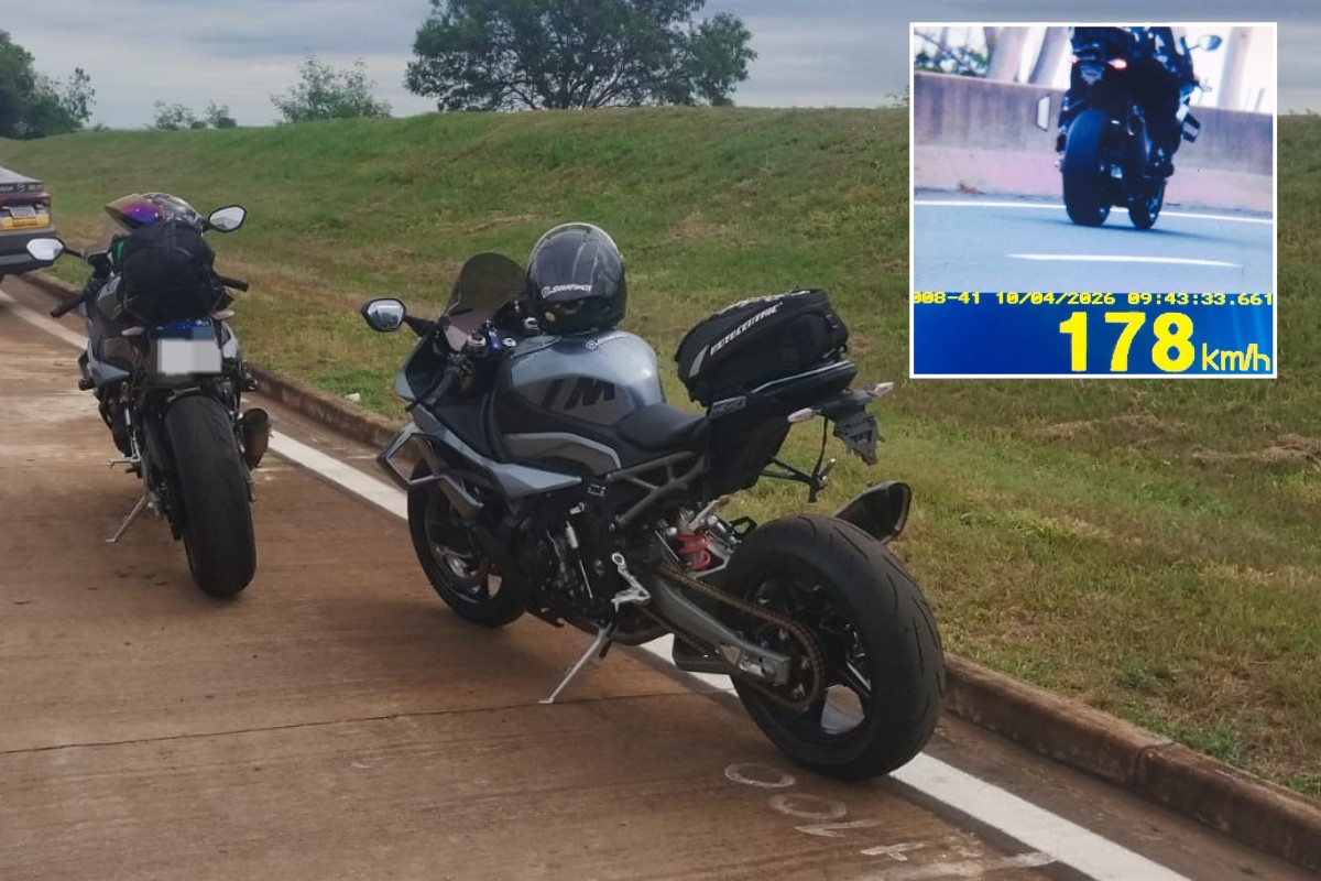 Motociclista é flagrado a mais de 175 km/h e dupla é multada por fugir de cinco pedágios na Raposo Tavares no interior de SP