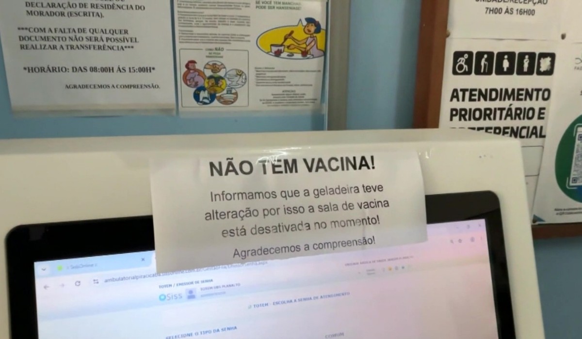Sem vacina: com geladeiras quebradas, postos de saúde de Piracicaba interrompem imunização