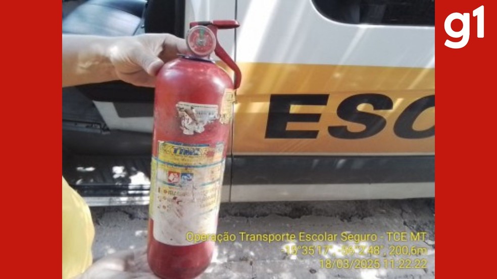 A vistoria também encontrou problemas nos extintores de incêndio — Foto: TCE-MT