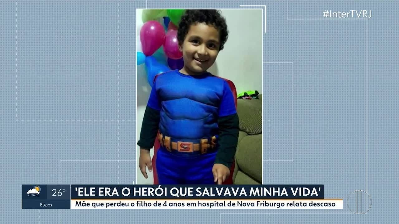 'A gente pensa em vestir nossos filhos para a formatura, nunca para o velório', desabafa mãe após morte de filho de 4 anos em hospital de Nova Friburgo