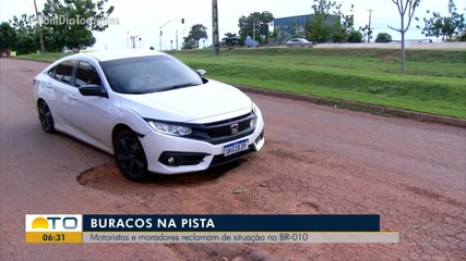 Moradores da região sul de Palmas reclamam de buracos na BR-010