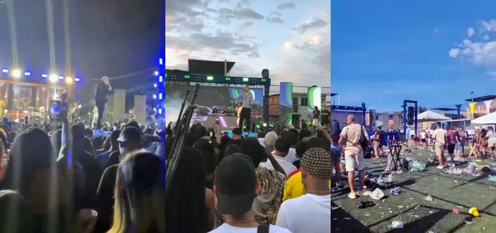 Tá na Mente e Chefin se apresentaram em festa em Vigário Geral — Foto: Reprodução
