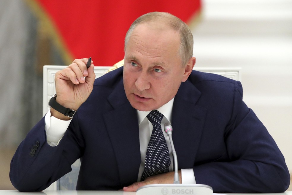 O presidente russo Vladimir Putin — Foto: Mikhail Metzel / Sputnik / Pool / via AP Photo