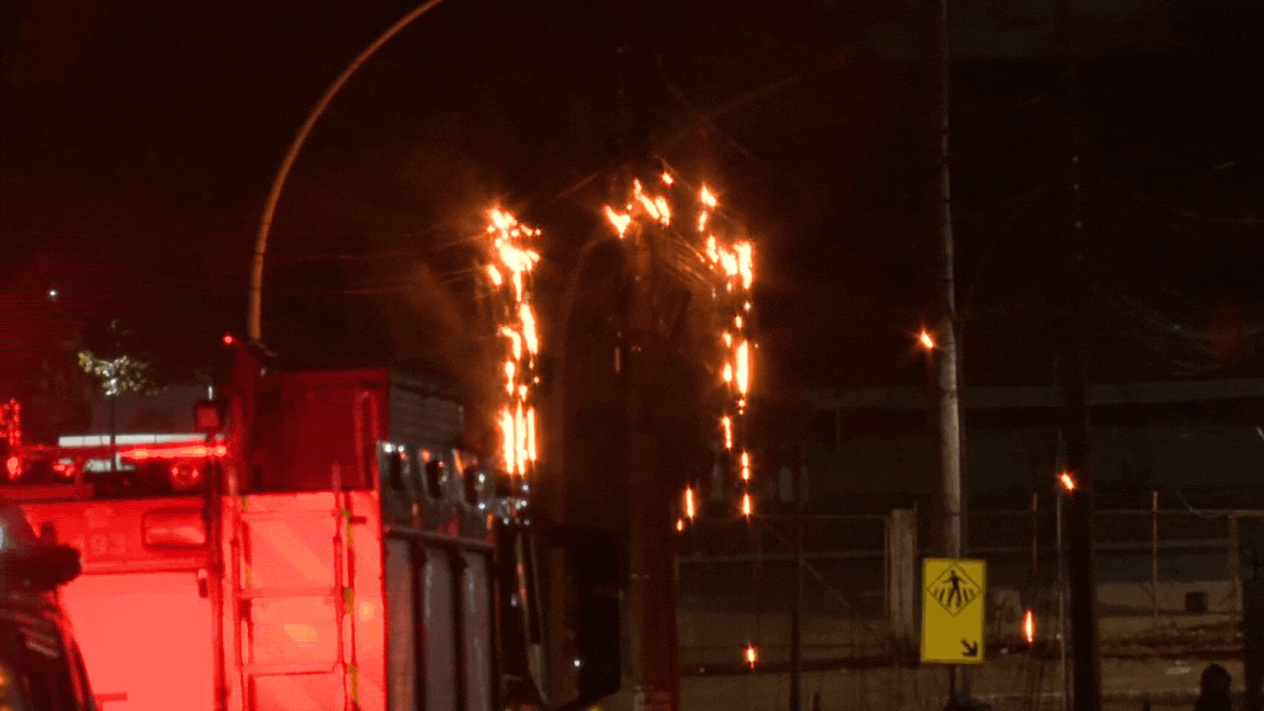 Postes de energia explodem e pegam fogo na Asa Norte; veja VÍDEO