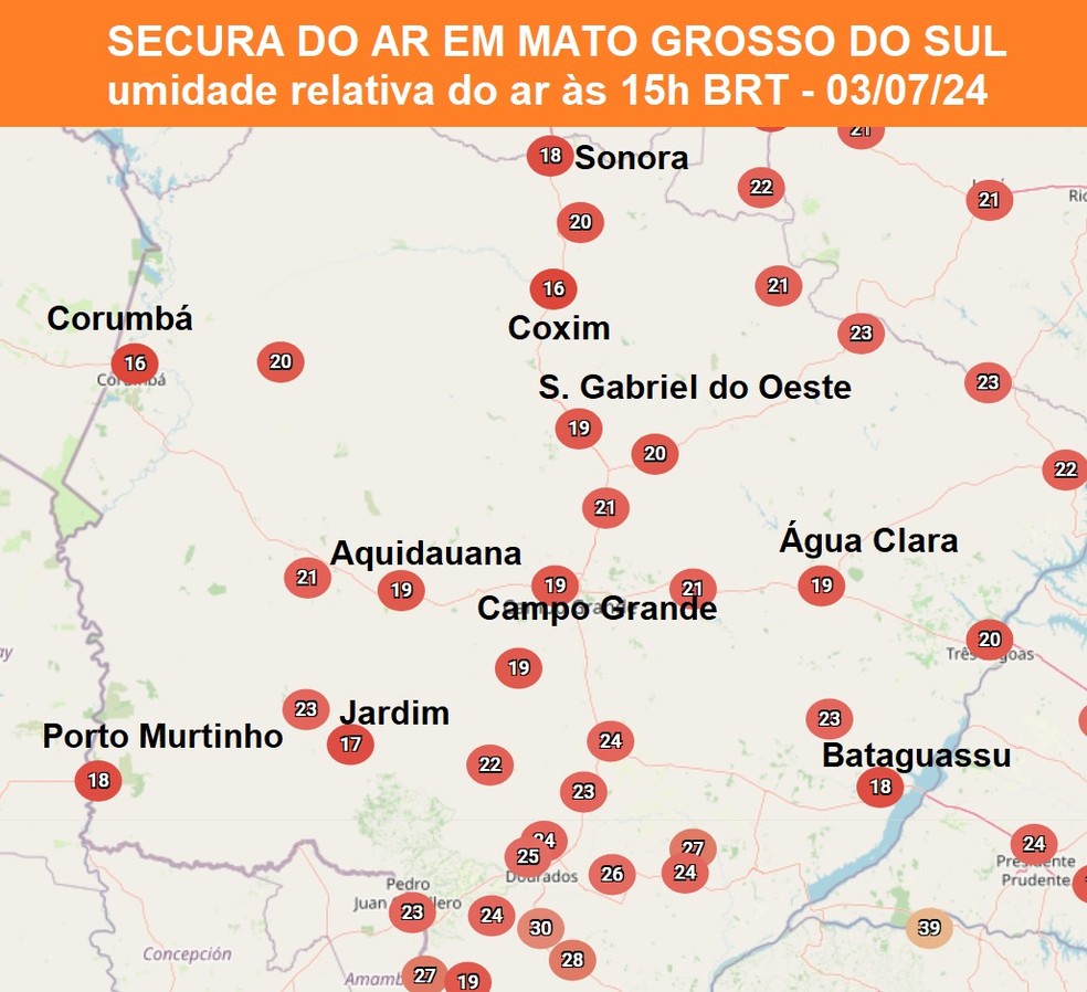 MS registra clima de deserto e é um dos estados mais secos do Brasil — Foto: Divulgação
