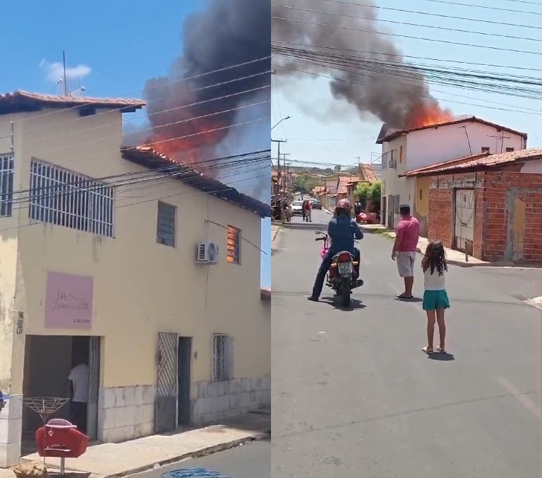 Vídeo: incêndio atinge residência no bairro Promorar, Zona Sul de Teresina