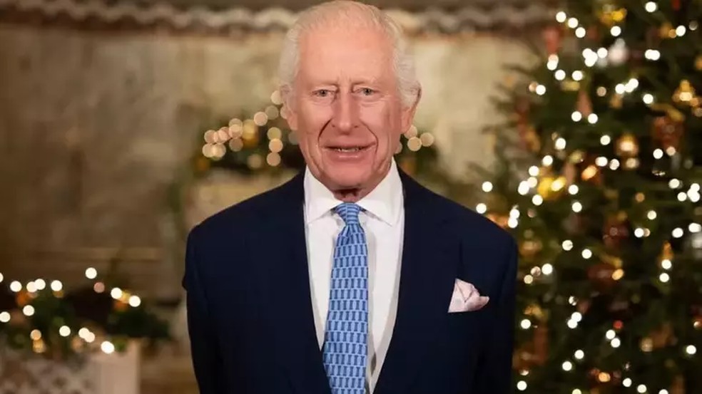 Rei Charles III em discurso de Natal — Foto: Reprodução/Instagram/The Royal Family