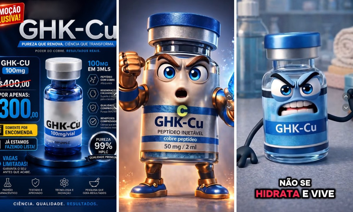 Riscos do peptídeo GHK-Cu injetável que ganhou fama nas redes sociais