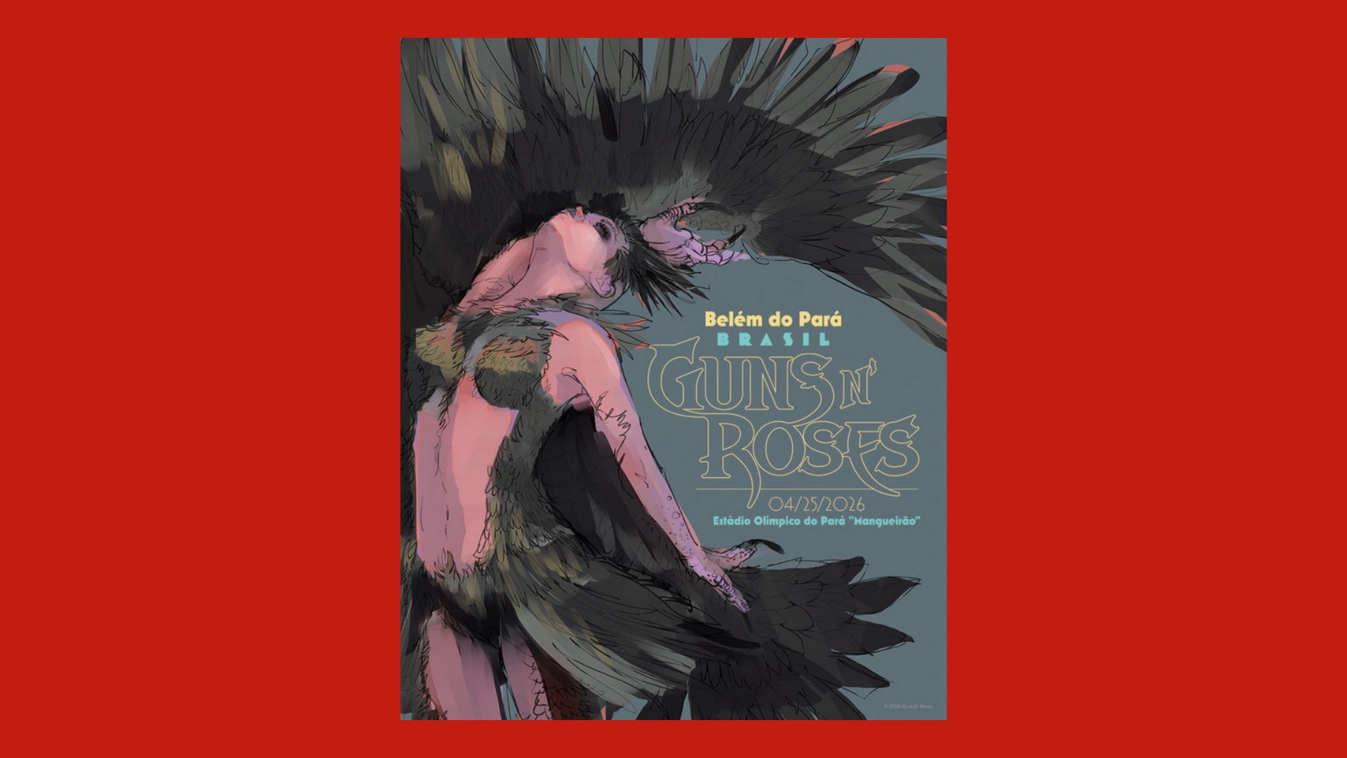 Guns N' Roses publica pôster oficial e celebra primeira vez em Belém: 'Será lendário'