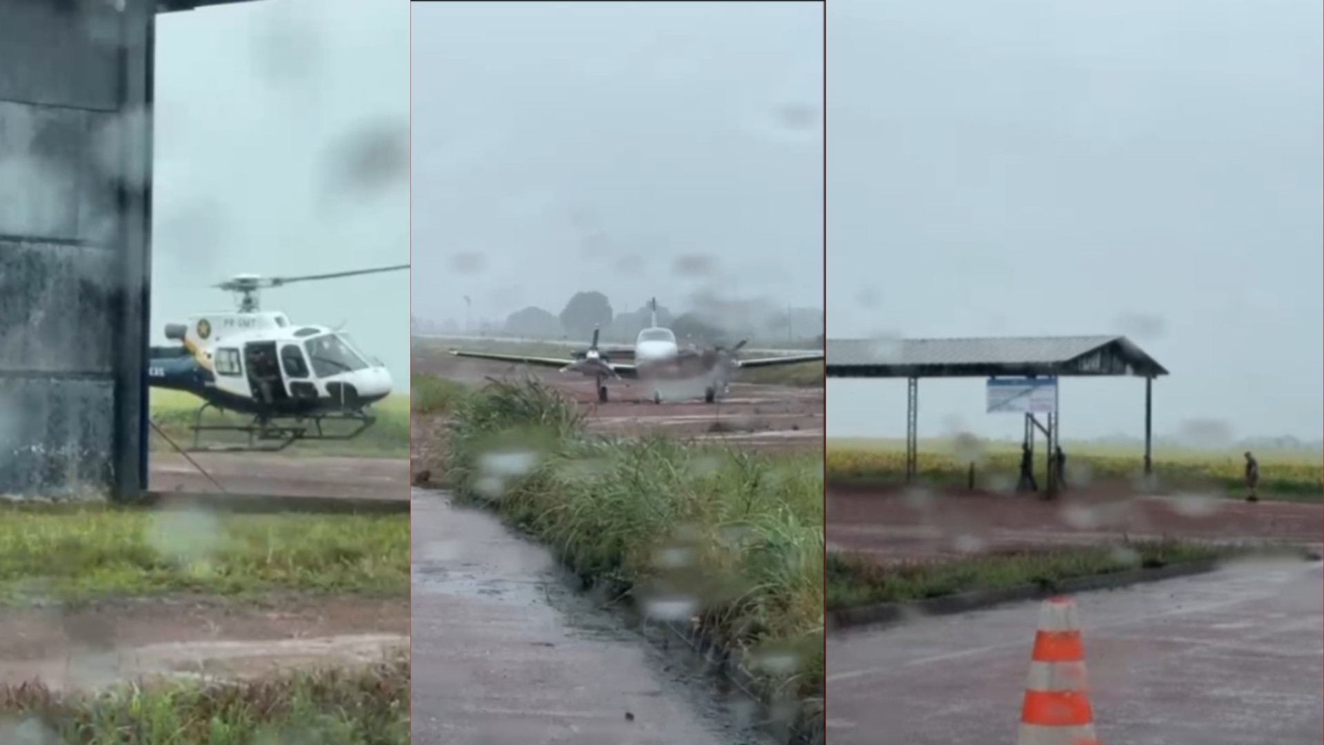Avião com 500 kg de cocaína é interceptado em pista clandestina de MT; vídeo