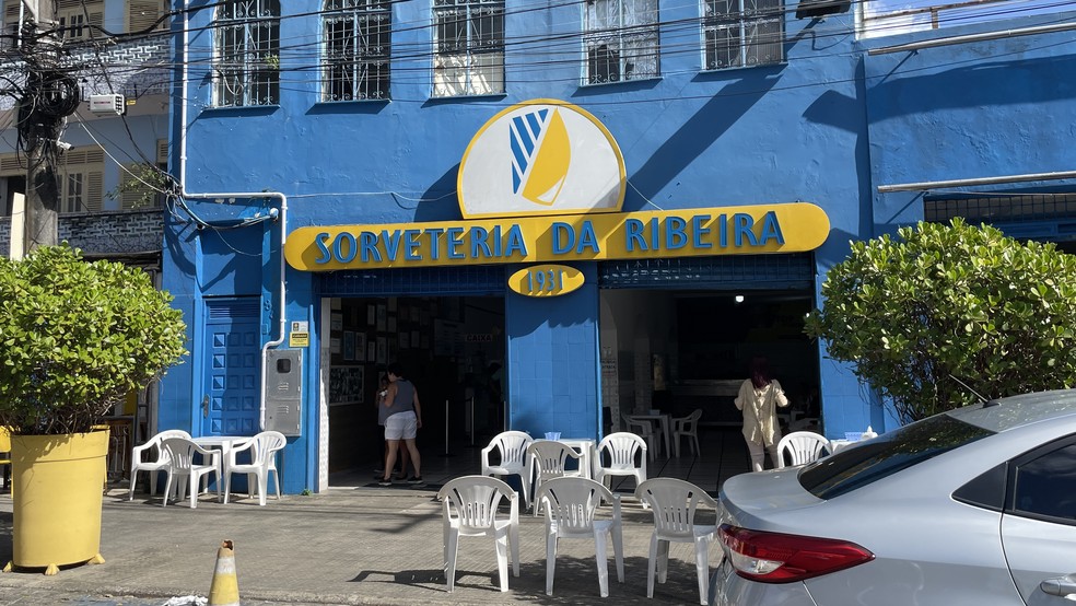 A Sorveteria da Ribeira foi fundada em 1931 e é a segunda mais antiga da Bahia — Foto: Itana Alencar/g1