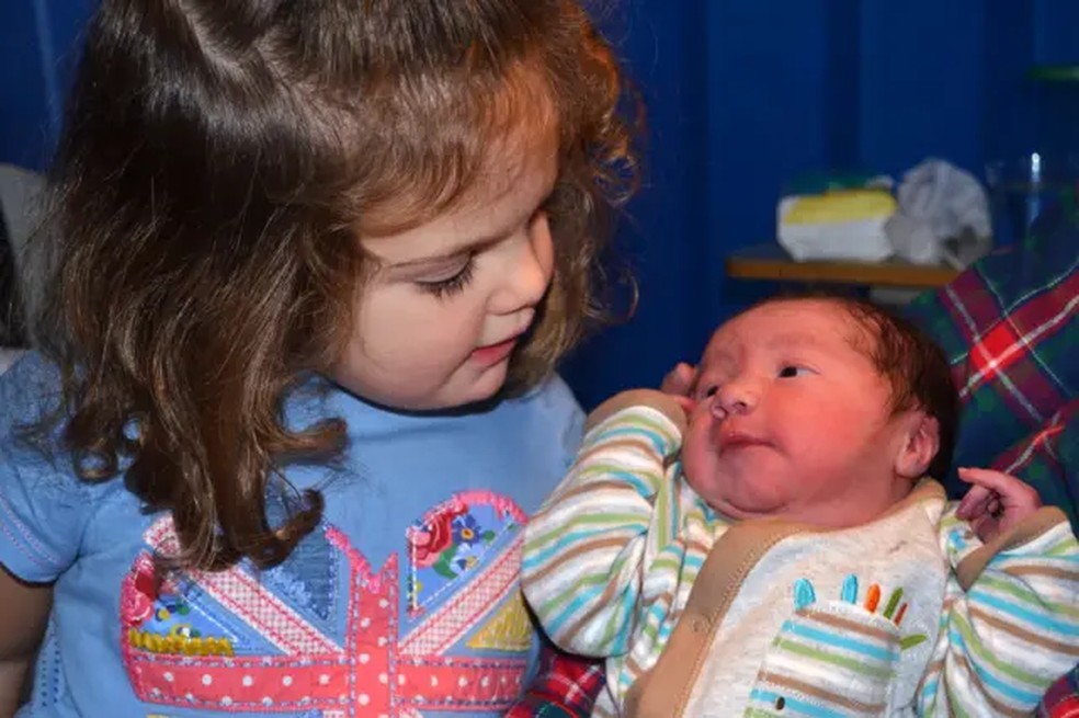 Os resultados de DNA de Kate e James indicaram que eles vieram de doadores de esperma diferentes — Foto: BBC