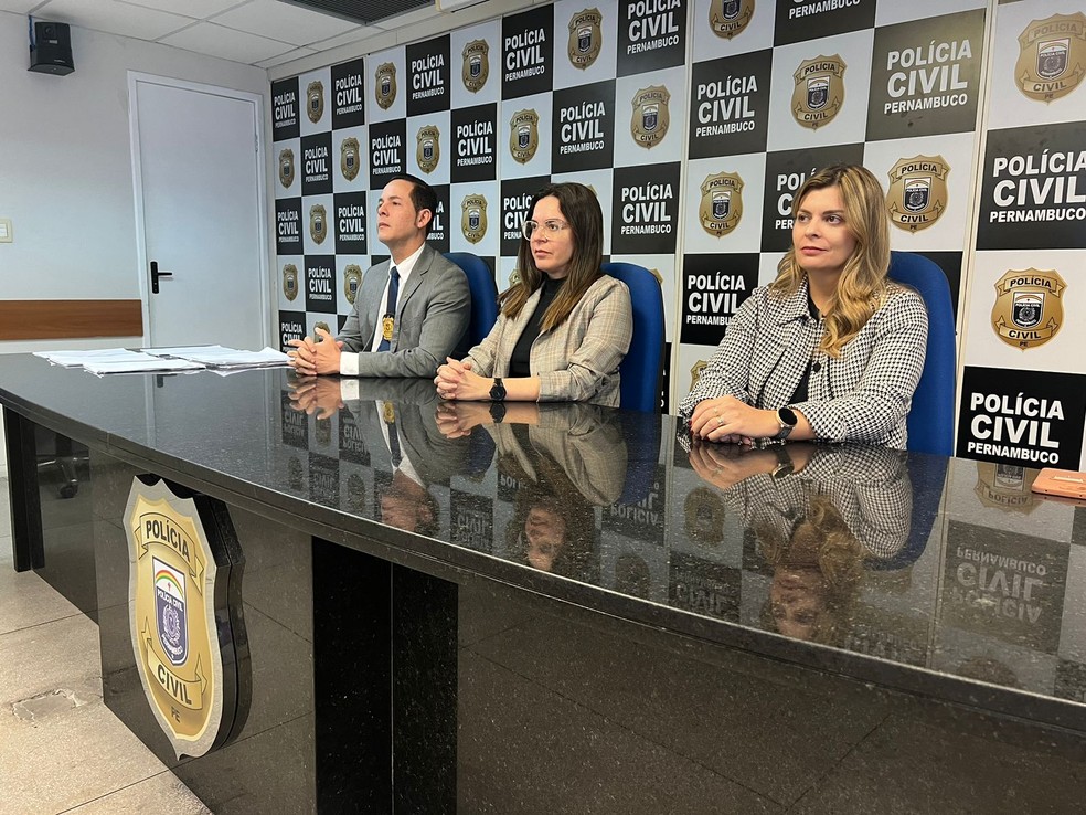 Polícia divulgou informações sobre prisão de suspeito de golpes em Pernambuco — Foto: Divulgação/Polícia Civil