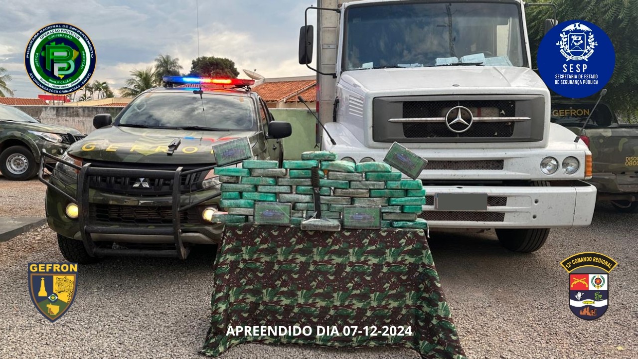 Casal é preso transportando drogas em freezer dentro de caminhão em MT