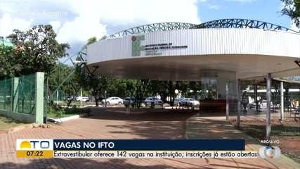 IFTO abre vagas para extravestibular; confira os detalhes