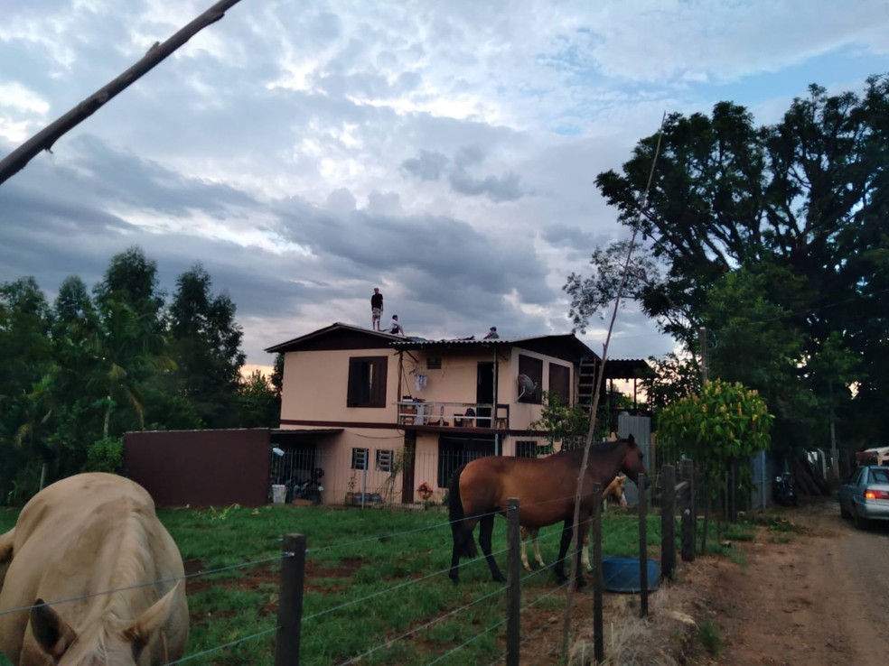 Casa de Milton Alves da Silva antes de ser afetada pelas enchentes do RS — Foto: Arquivo pessoal
