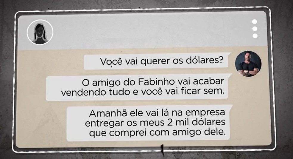 Conversa entre Cariani e a funcionária. — Foto: TV Globo/Reprodução