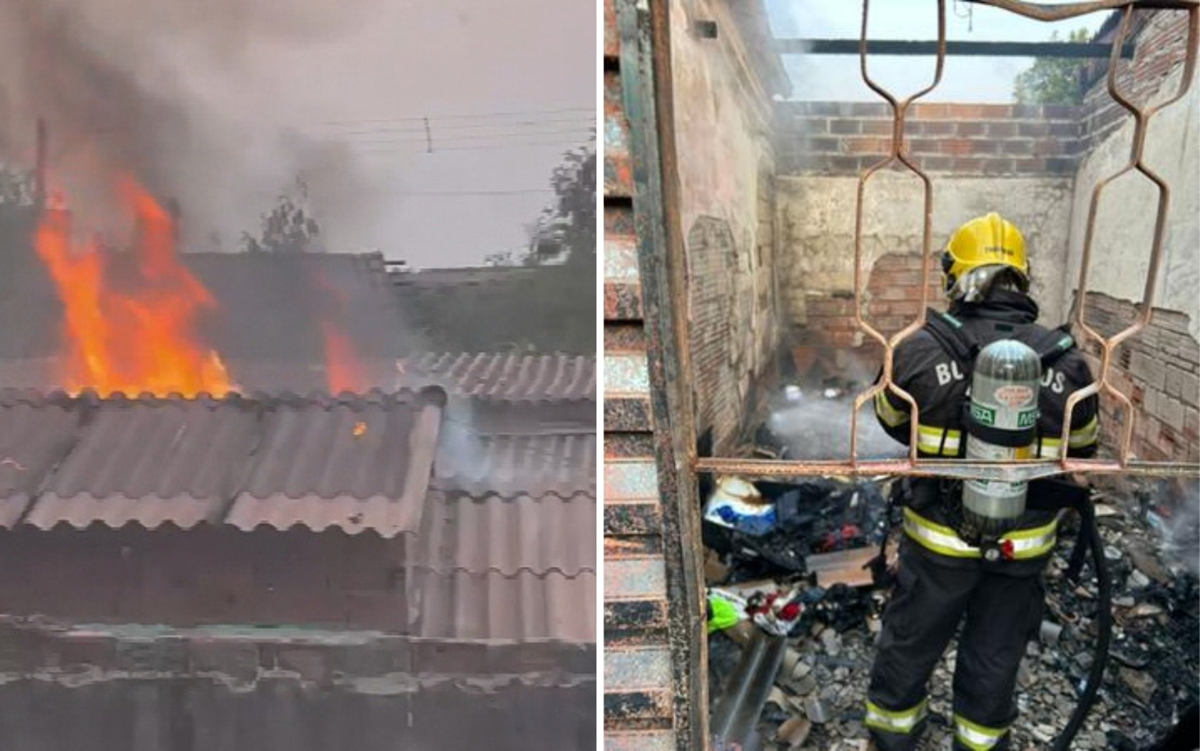 Casa pega fogo após mulher esquecer chapinha ligada e sair para o trabalho; vídeo