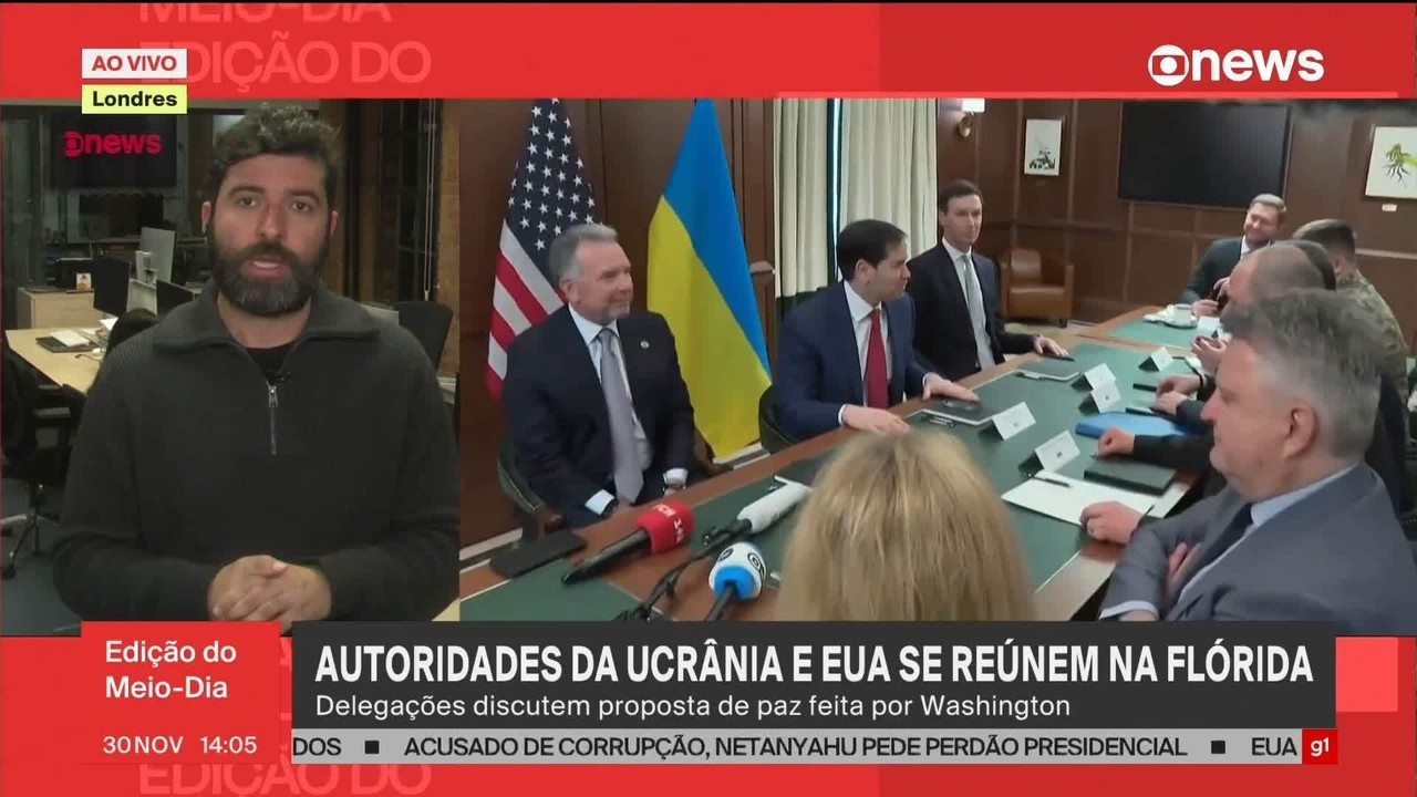 Funcionários dos EUA e delegação da Ucrânia iniciam negociações na Flórida para fim da guerra contra a Rússia