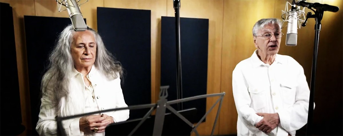 Maria Bethânia e Caetano Veloso gravam juntos a canção ‘Menino Deus’ em feitio de oração para o povo gaúcho