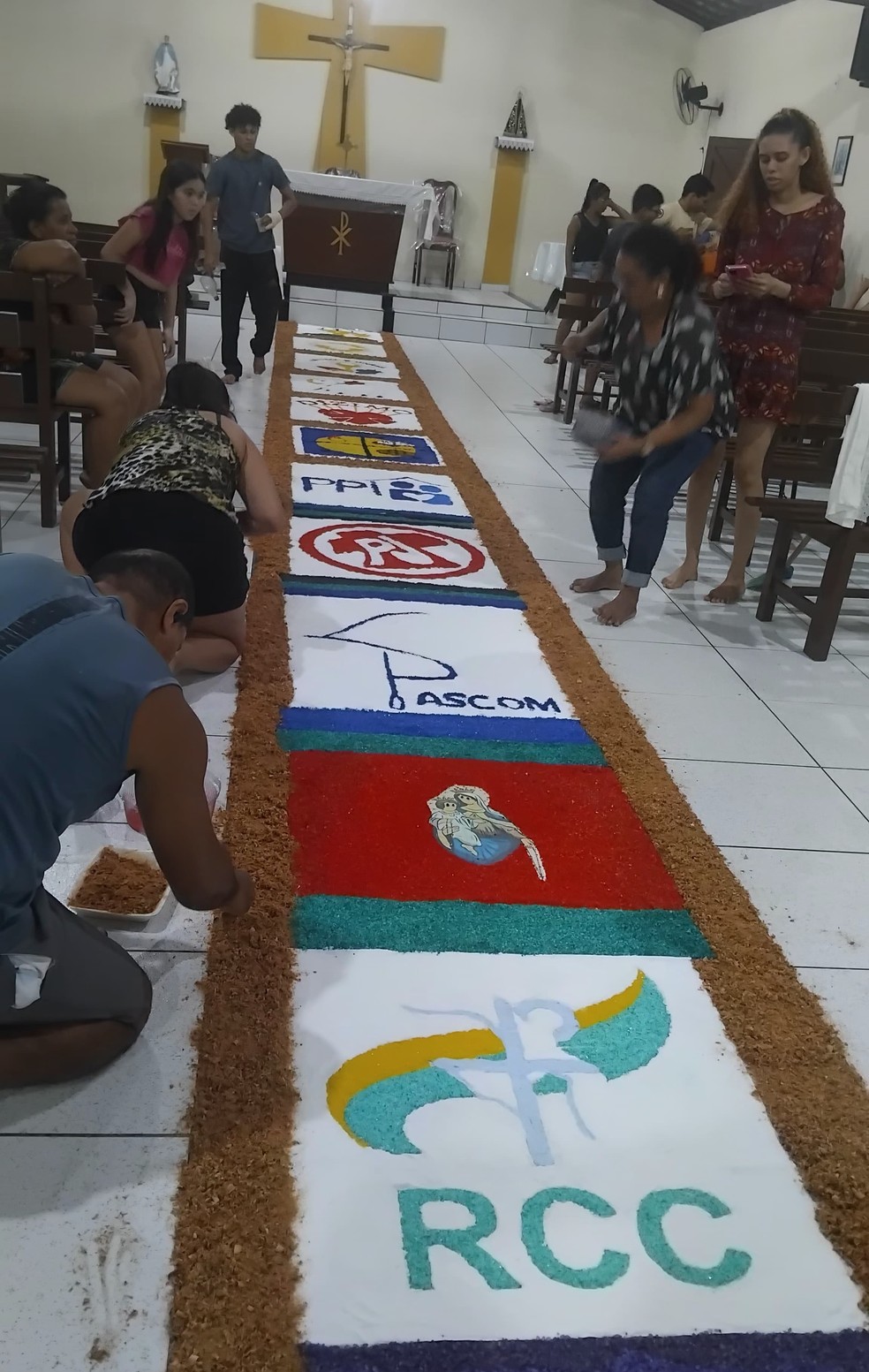 Tapete na Redinha, em Natal — Foto: Cedida