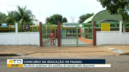 Resultado dos pedidos de isenção do concurso da educação de Palmas estão disponíveis