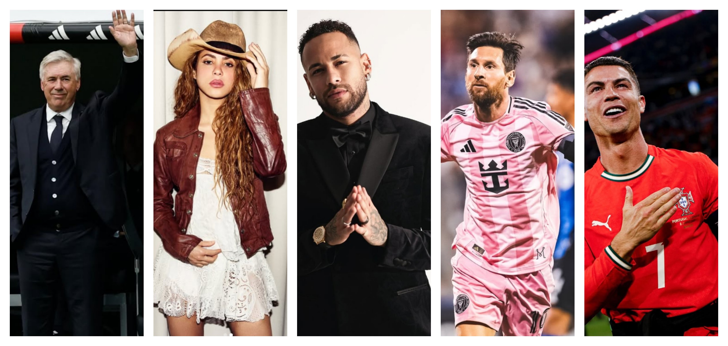 Ancelotti, Shakira, Neymar, Messi e CR7: os famosos levados à justiça espanhola por fraude fiscal