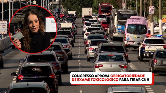 Exame toxicológico não será exigido para renovar CNH de carro e moto - Exame será exigido de condutores de todas as categorias para obtenção da CNH. Projeto foi aprovado no Congresso nesta semana e segue para sanção do presiente Lula. 