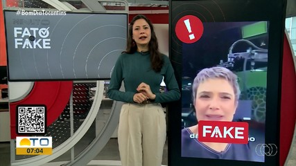 Suposto vídeo da jornalista Sandra Annenberg é desmentido do Fato ou Fake