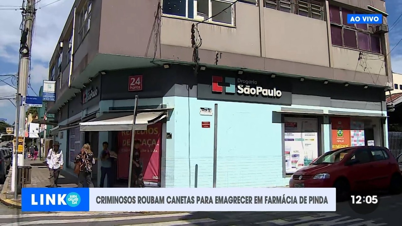 Ladrões invadem farmácia e roubam remédios de alto custo, como Ozempic, em Pindamonhangaba