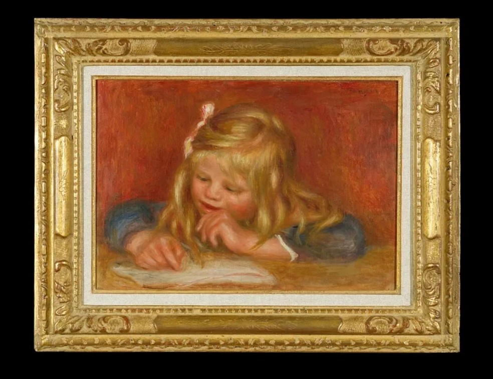Coco Lisant é uma pintura a óleo de 1905 de Renoir — Foto: Divulgação/Museu Renoir via BBC
