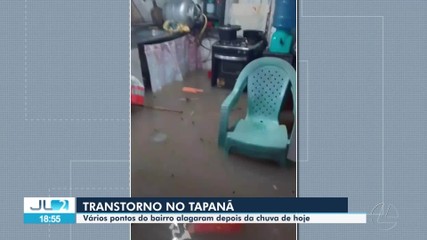 Tapanã, em Belém, fica com vários pontos alagados depois de chuva