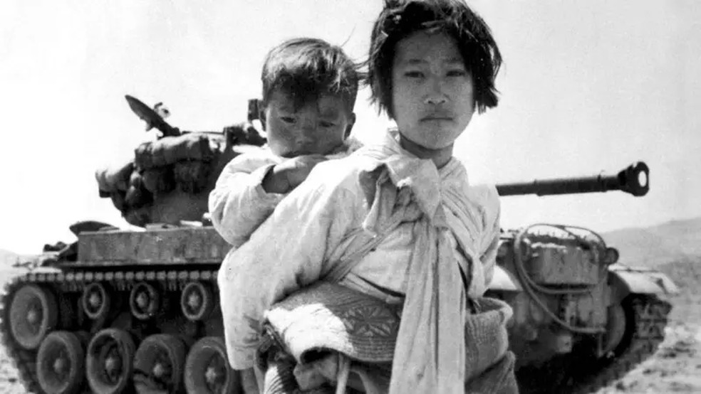 Guerra da Coreia aprofundou o antagonismo entre EUA e China. — Foto: Getty Images via BBC