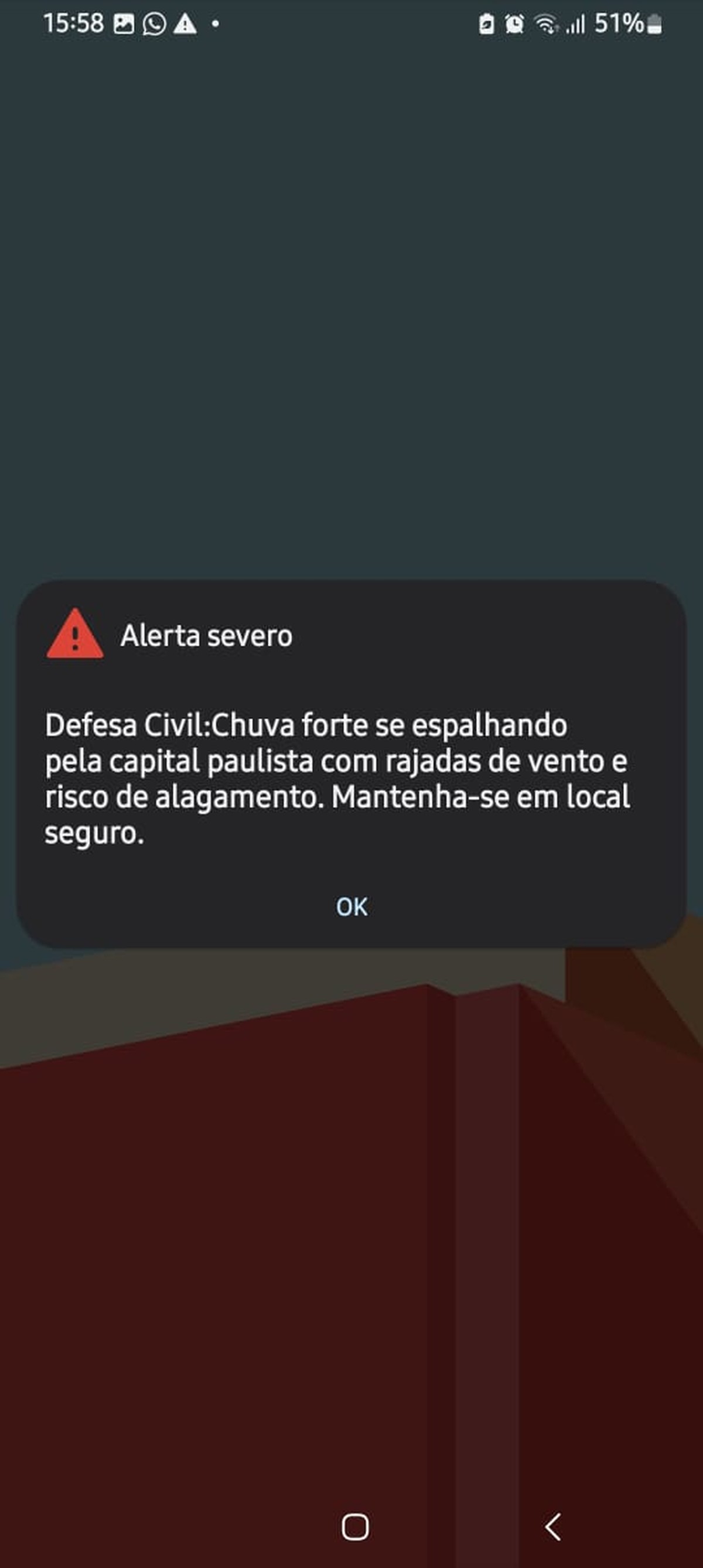 Moradores de São Paulo foram alertados de chuva forte pelo celular em sistema novo da Defesa Civil