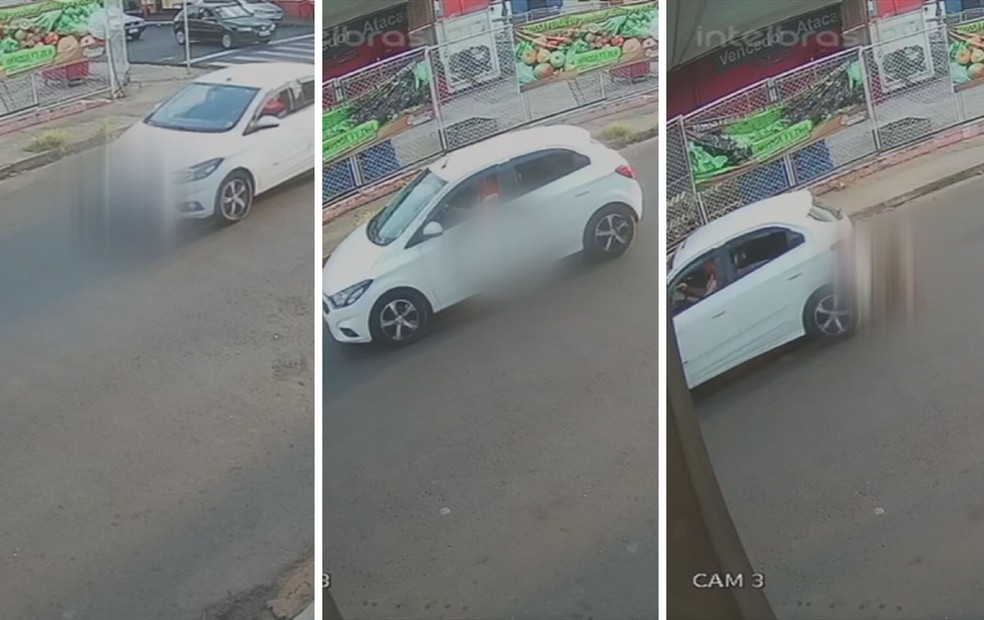 Idoso é atropelado e arrastado enquanto atravessava na faixa de pedestre em Itápolis — Foto: Reprodução/Câmera de Segurança