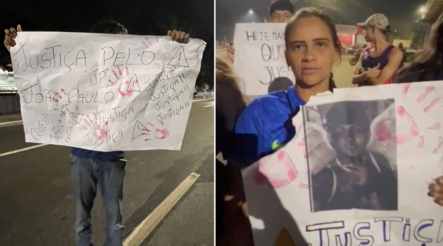 VÍDEO: Família de jovem morto em ação da PM bloqueia Avenida Brasil em Manaus e pede Justiça
