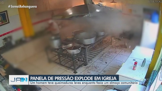 Panela explode durante preparo de almoo em parquia de Goinia
