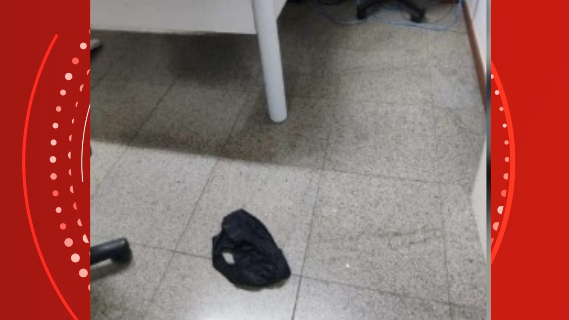 Calcinha usada é encontrada no chão de sala com arquivos em segredo de Justiça em fórum do ES