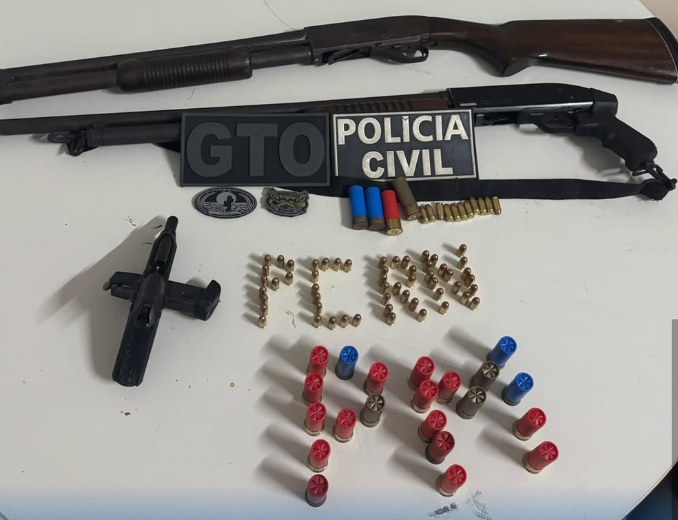 Armas também foram apreendidas durante ação integrada em Luís Gomes — Foto: Cedida