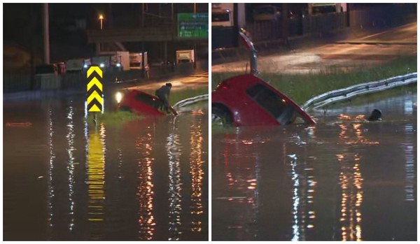 VÍDEOS: Carros boiam e motoristas ficam ilhados durante chuva em