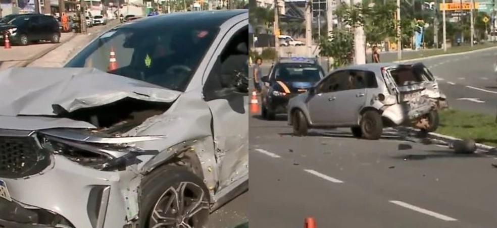 Acidente deixa uma mulher ferida em São Luís (MA) — Foto: Reprodução/TV Mirante