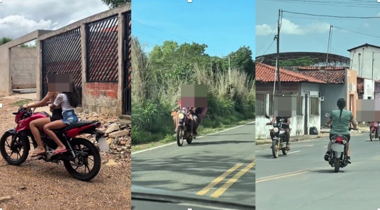 Vídeo mostra infrações no trânsito em município com 400 CNHs: 'ninguém usa capacete para andar de moto'