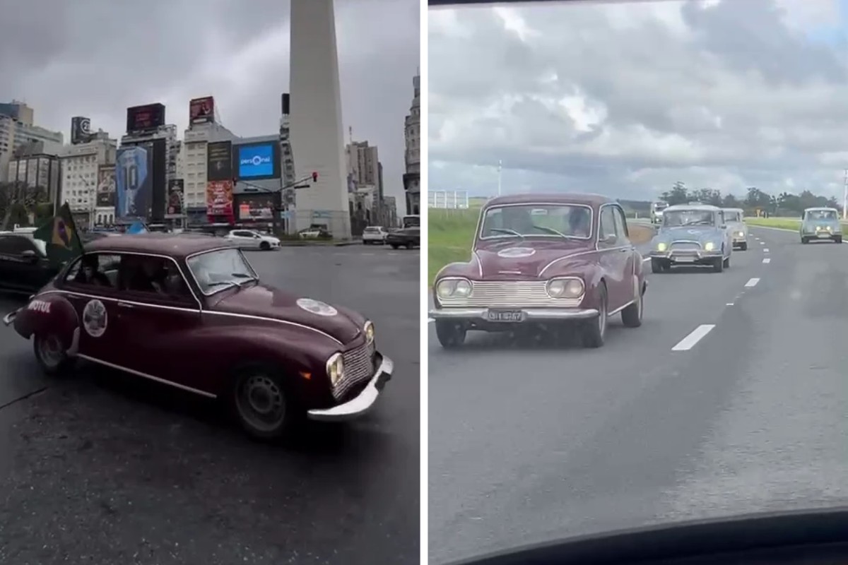 Carros dos anos 1960 encaram 5,6 mil km de estrada em expedição por Brasil, Argentina e Uruguai