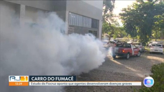Fiocruz diz que agentes de carros do fumacê desenvolvem doenças graves por causa de aplicação - Programa: RJ1 