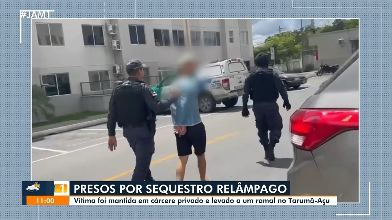 Suspeitos de sequestro relâmpago de empresário são presos no AM; vítima pagou R$ 70 mil de resgate