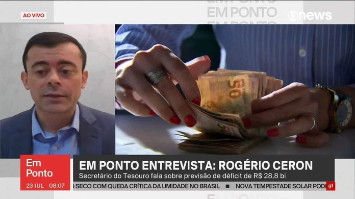 Jornal da Globo  Governo dobra previsão de rombo das contas