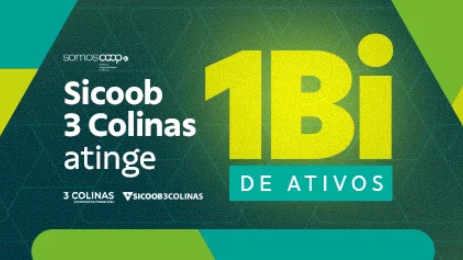 Sicoob 3 Colinas alcança R$ 1 bilhão em ativos e amplia presença no interior