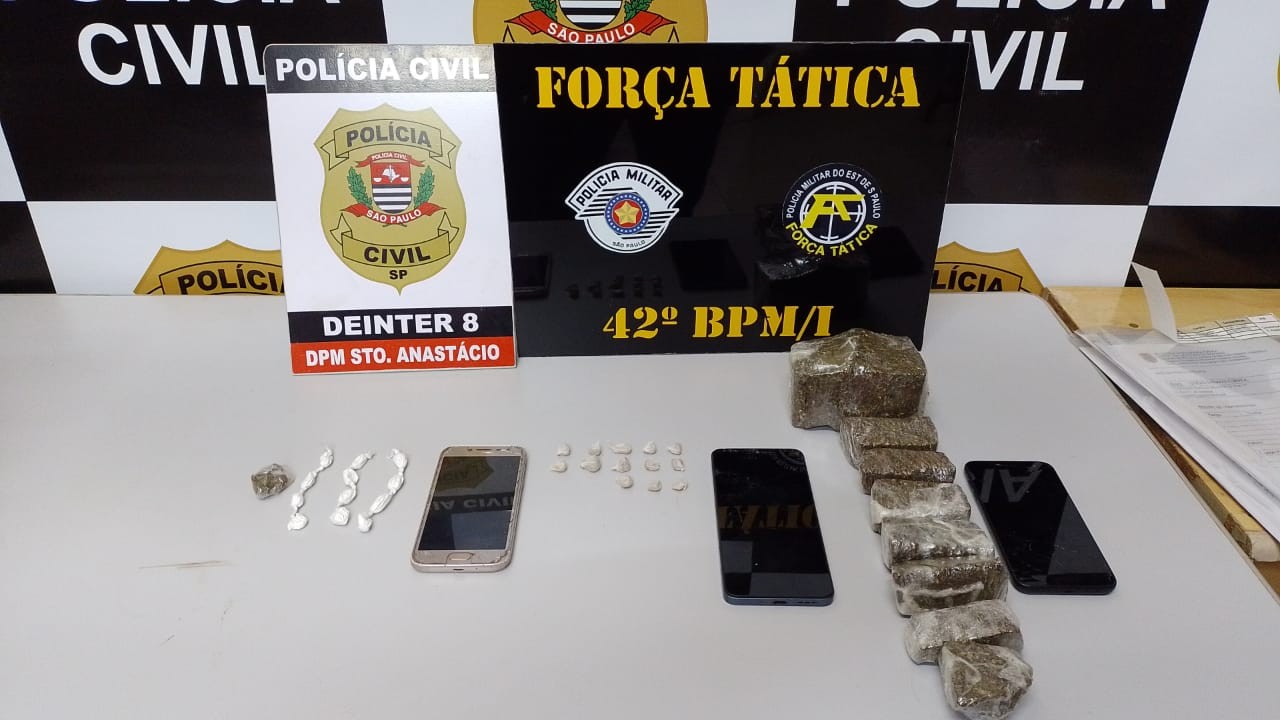 Operação conjunta prende quatro suspeitos de tráfico de drogas em Santo Anastácio